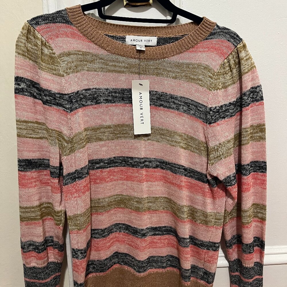 Amour Vert Striped Sweater Shirt